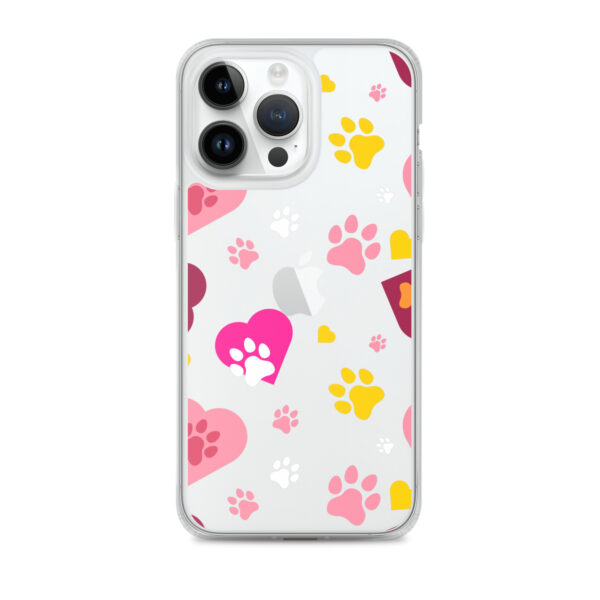 Clear Case for iPhone® - Paws & Hearts - Image 4