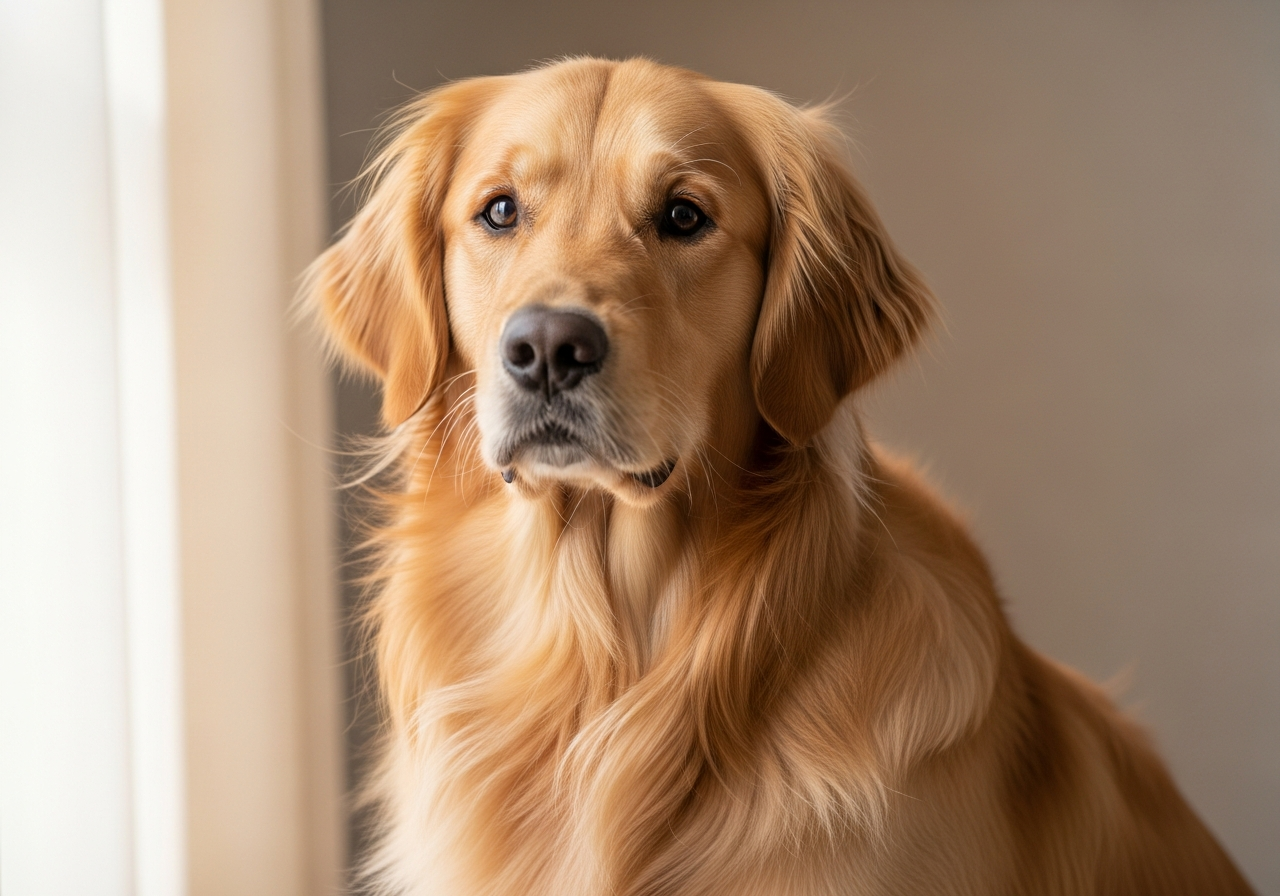 Golden Retriever with double coat